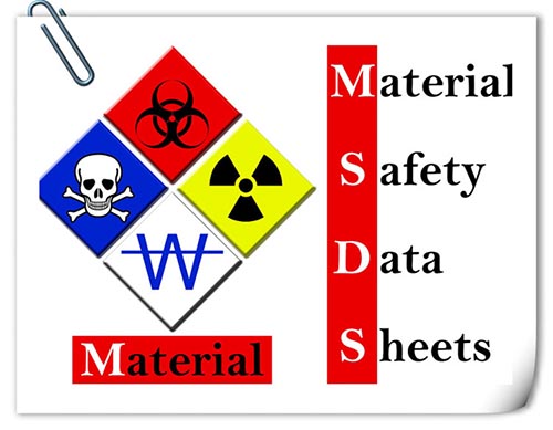MSDS：Material Safety Data Sheets直譯是化學品安全說明書。